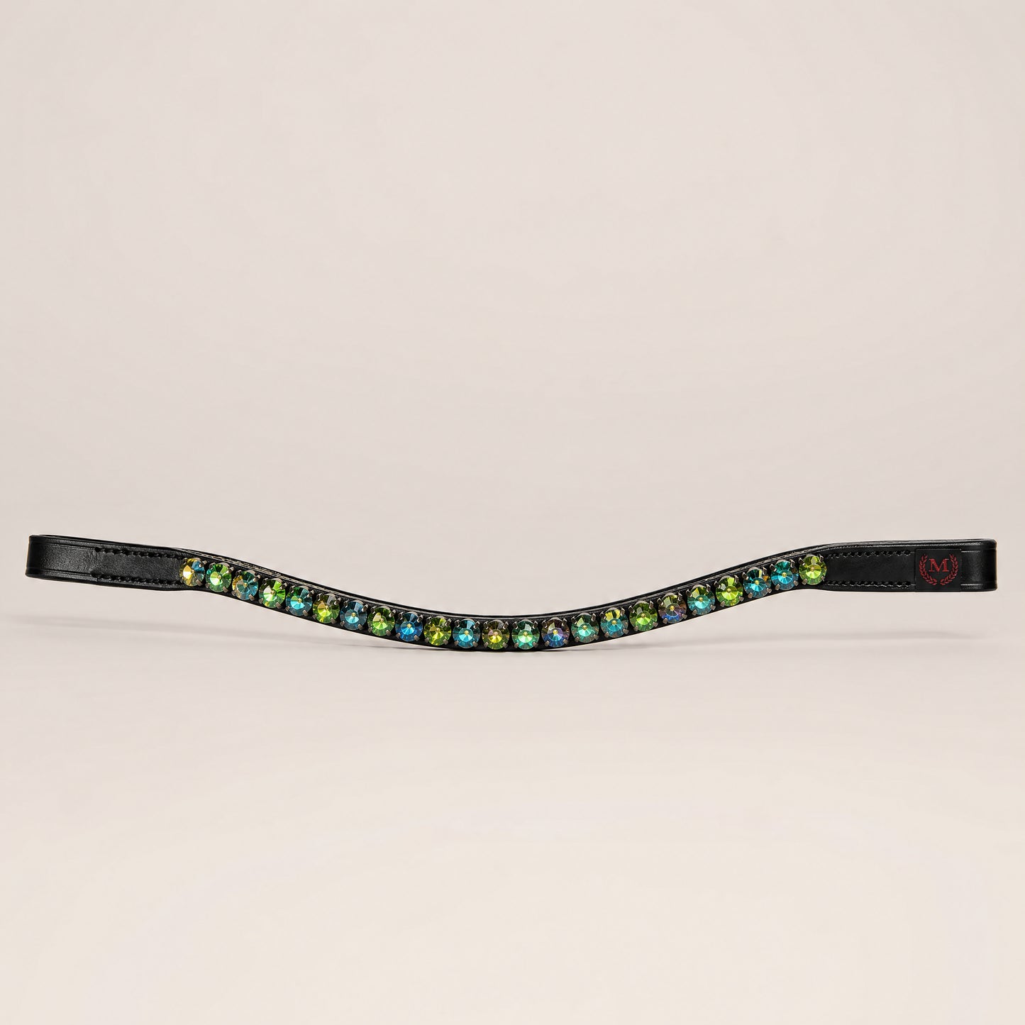 Frontalino Alizee in Pelle Conciata al Vegetale con Brillanti Colorati Grandi - Eleganza e Stile | El Gaucho Selleria