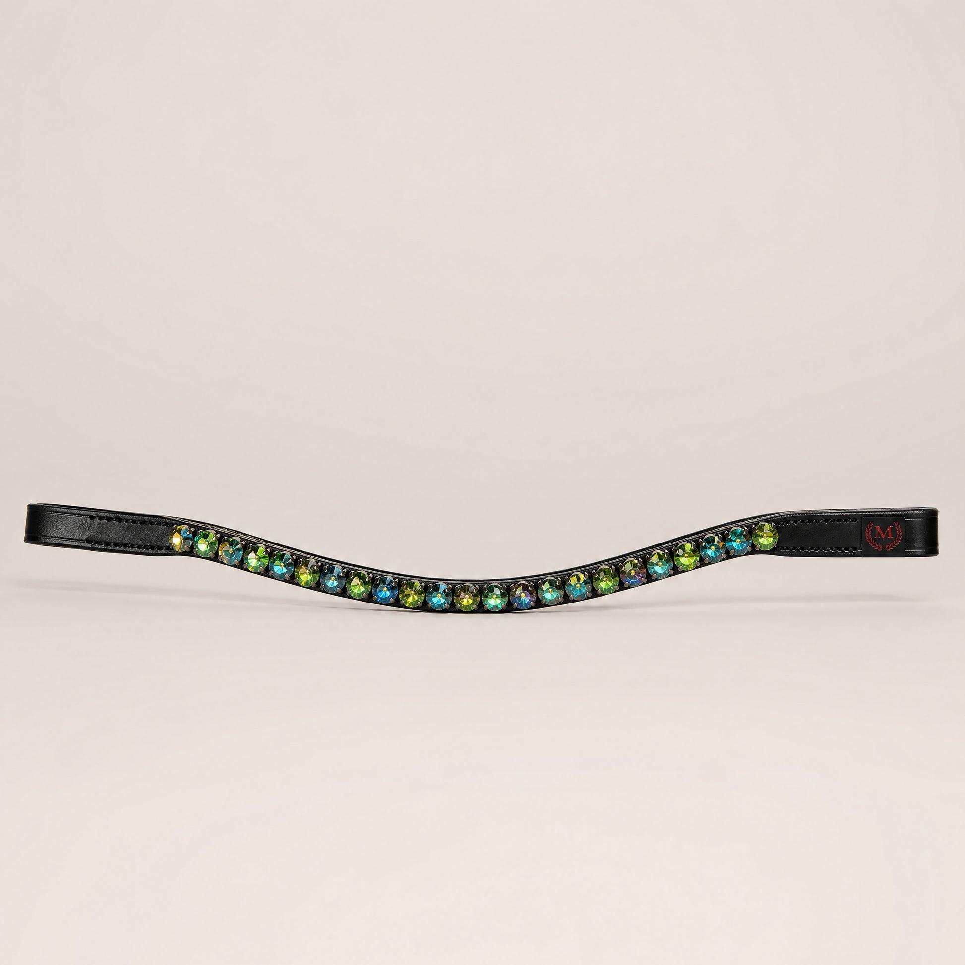 Frontalino Alizee in Pelle Conciata al Vegetale con Brillanti Colorati Grandi - Eleganza e Stile | El Gaucho Selleria