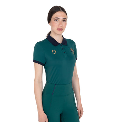 Polo donna da allenamento EQUESTRO X FISE 100