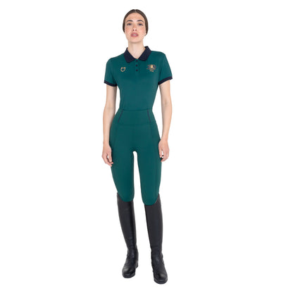 Polo donna da allenamento EQUESTRO X FISE 100