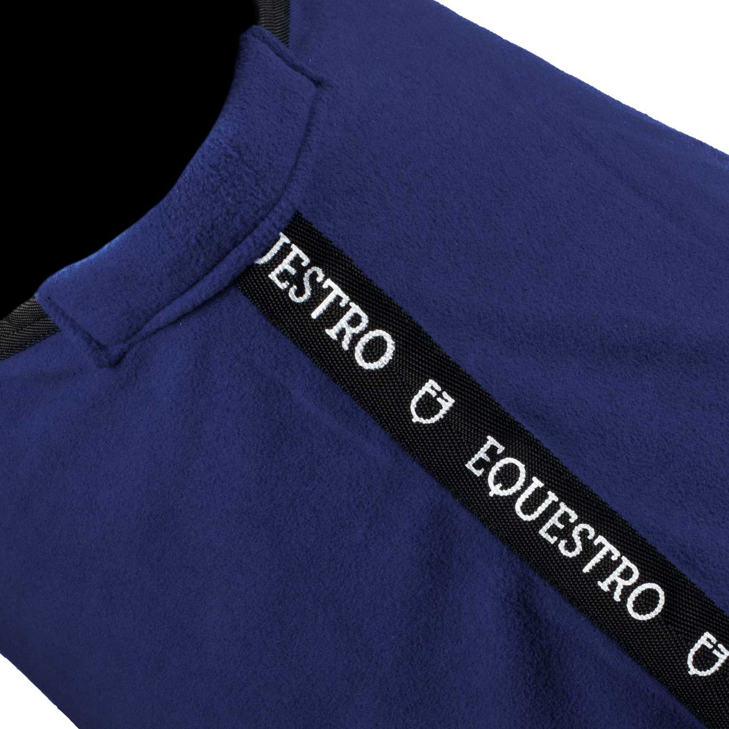 Coperta in pile frontale Equestro × FISE – 300 g, chiusura rapida, blu navy/azzurro | El Gaucho Sport