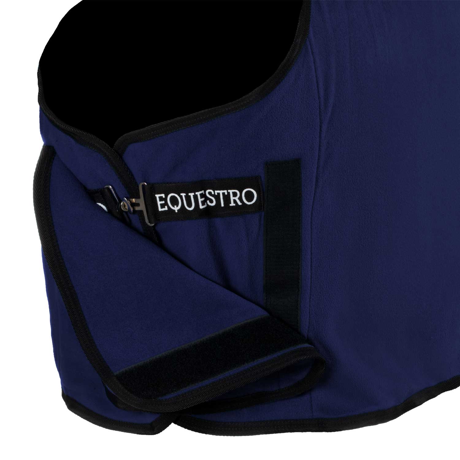 Coperta in pile frontale Equestro × FISE – 300 g, chiusura rapida, blu navy/azzurro | El Gaucho Sport