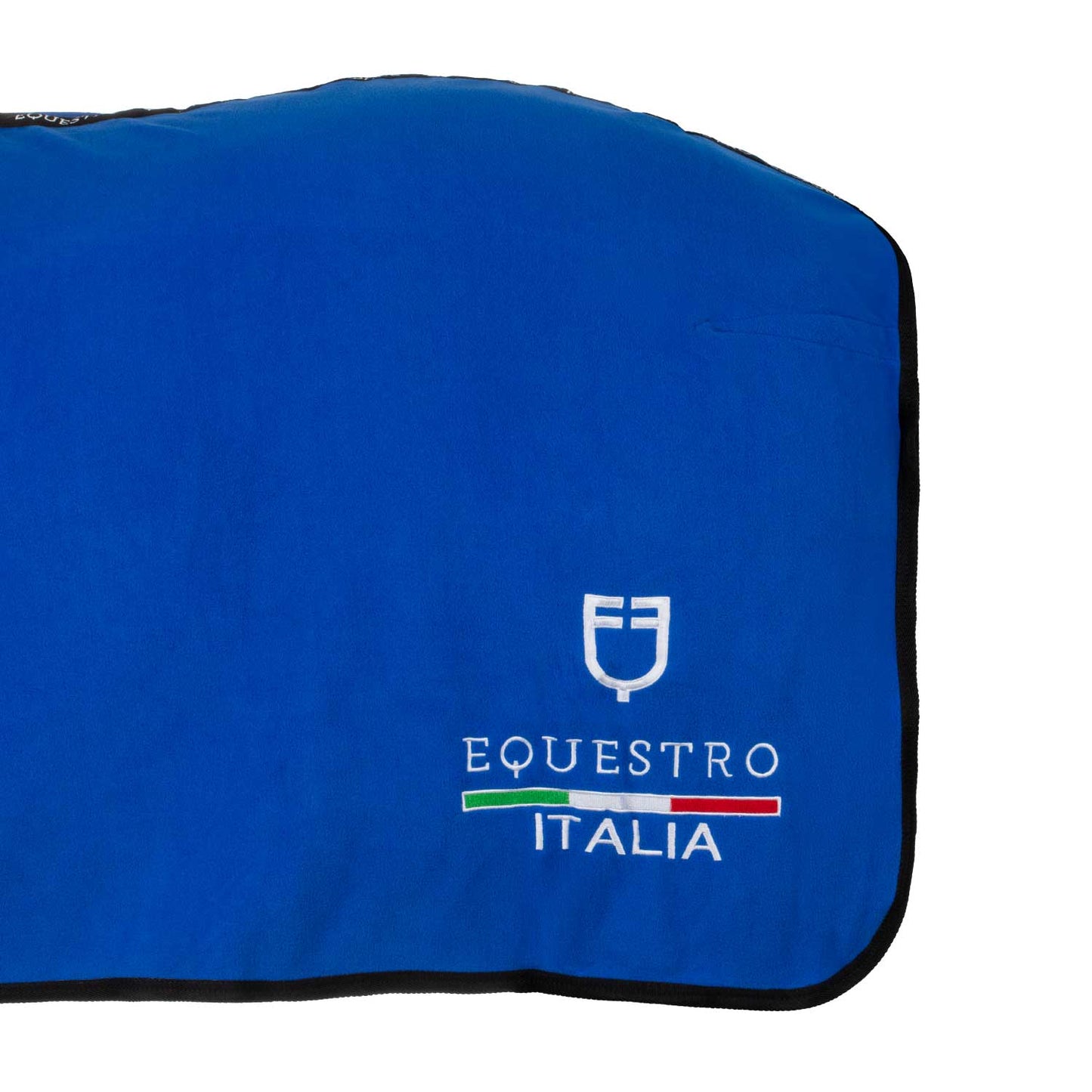 Coperta in pile frontale Equestro × FISE – 300 g, chiusura rapida, blu navy/azzurro | El Gaucho Sport