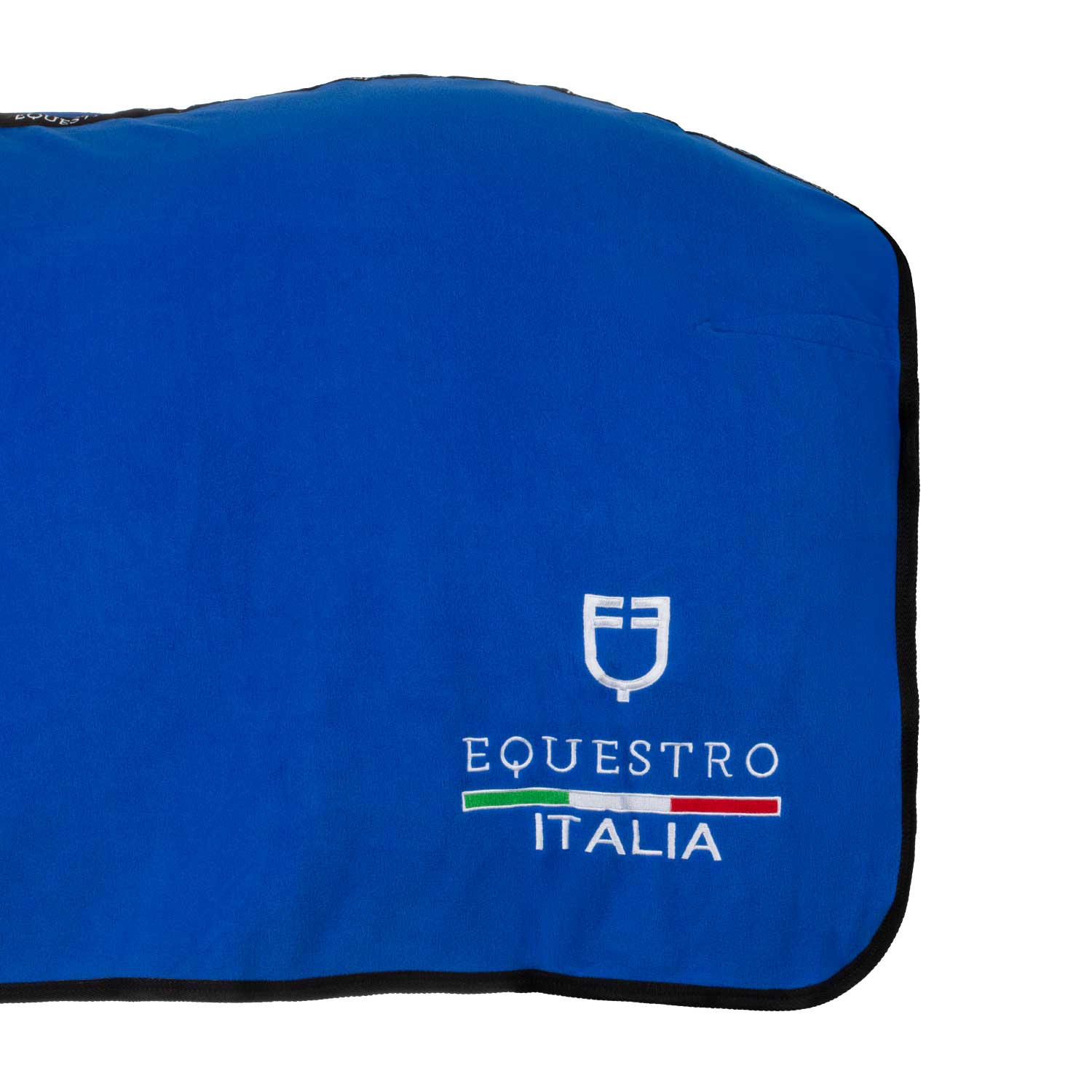 Coperta in pile frontale Equestro × FISE – 300 g, chiusura rapida, blu navy/azzurro | El Gaucho Sport