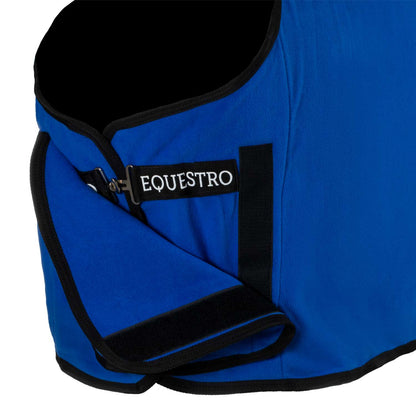 Coperta in pile frontale Equestro × FISE – 300 g, chiusura rapida, blu navy/azzurro | El Gaucho Sport