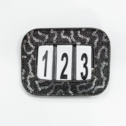 Portanumero da gara glitterato