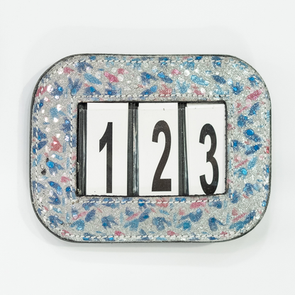 Portanumero da gara glitterato