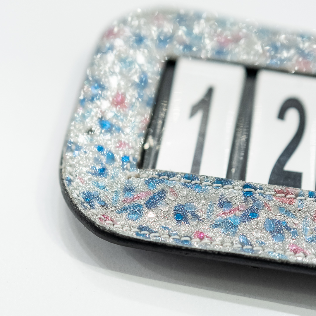 Portanumero da gara glitterato