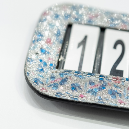 Portanumero da gara glitterato