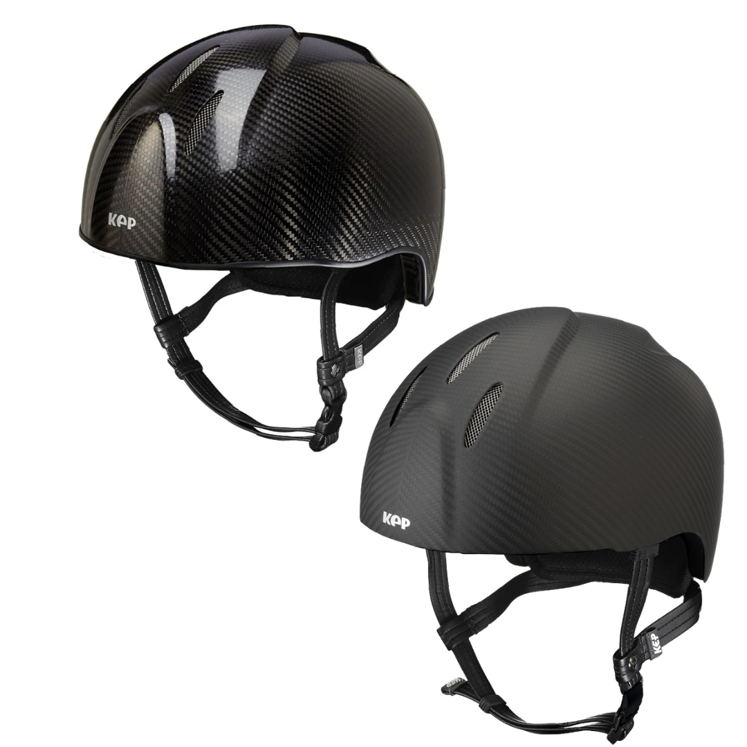 Kep Italia Casco in carbonio E-light Nero opaco senza visiera, griglia in acciaio e cinturino standard