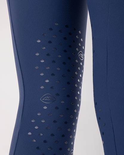 Nuovo leggings da donna a costine con grip al ginocchio a vita alta