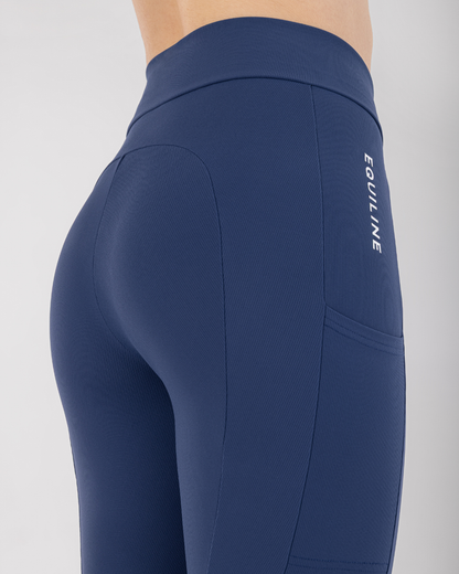 Nuovo leggings da donna a costine con grip al ginocchio a vita alta