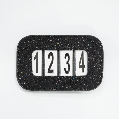 Portanumero da gara glitterato