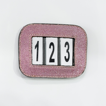 Portanumero da gara glitterato