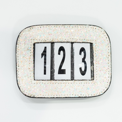 Portanumero da gara glitterato