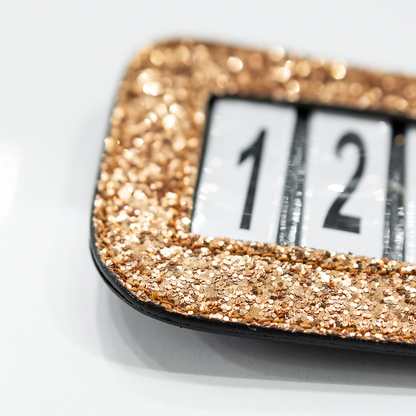 Portanumero da gara glitterato