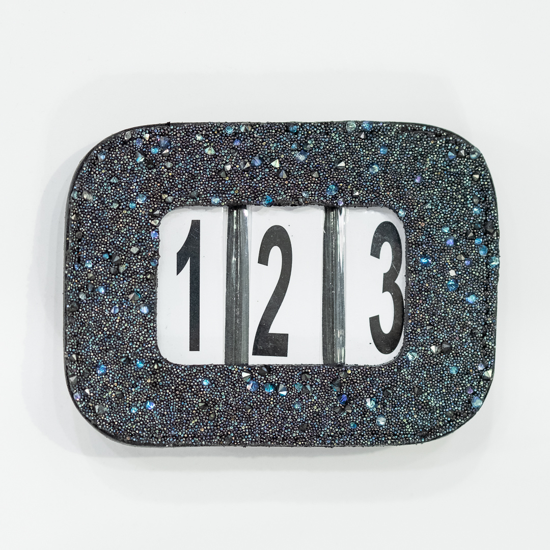 Portanumero da gara glitterato