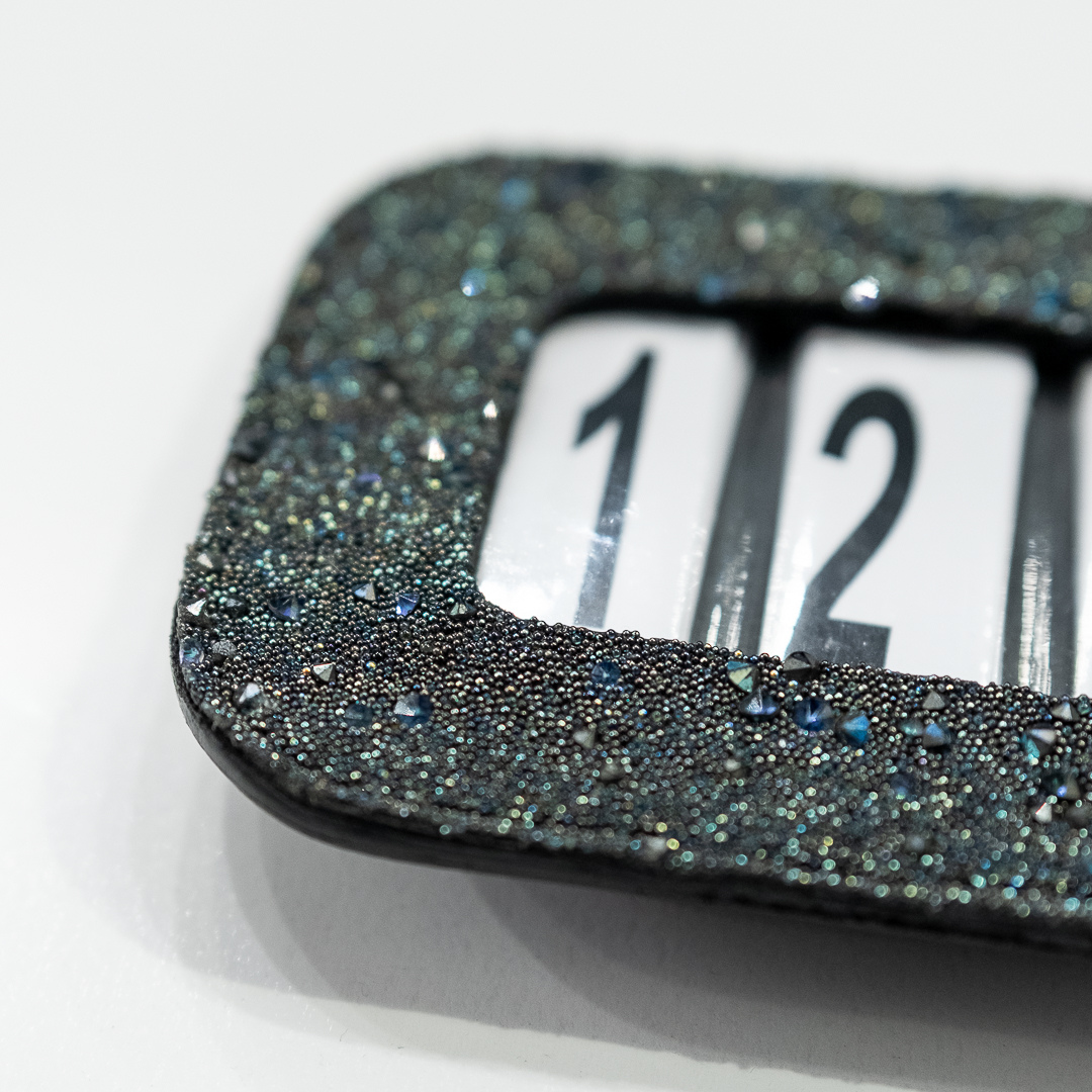 Portanumero da gara glitterato