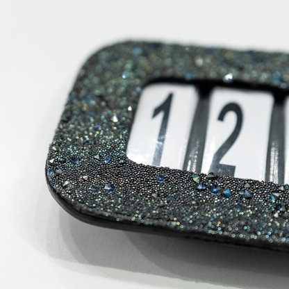 Portanumero da gara glitterato