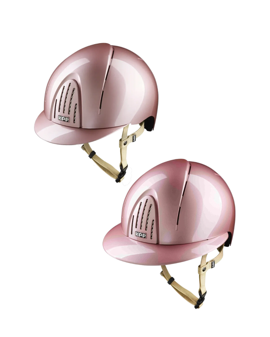 Casco smart nova polish ROSA con cinturino beige