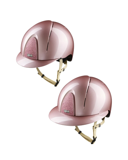 Casco smart nova polish STAR - ROSA con cinturino beige