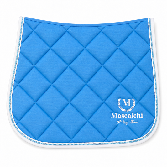 Sottosella MANUELA Celeste e Bianco | Cotone Made in Italy – Mascalchi