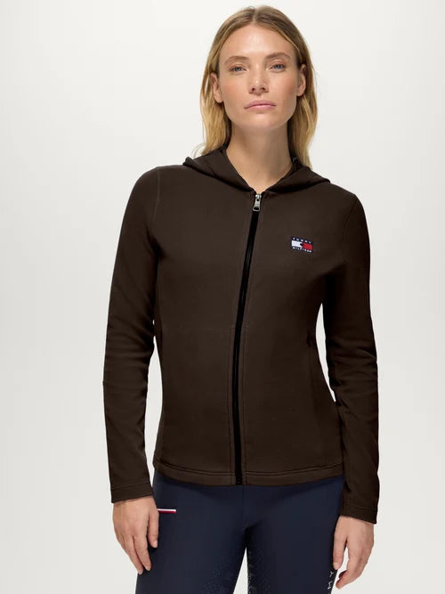 Felpa con cappuccio e zip da donna Whitney Brushed Brookwood | El Gaucho Sport