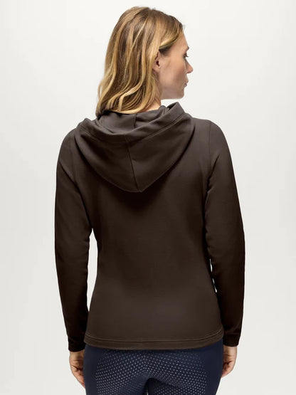 Felpa con cappuccio e zip da donna Whitney Brushed Brookwood