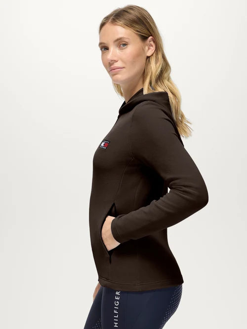 Felpa con cappuccio e zip da donna Whitney Brushed Brookwood