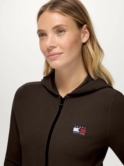 Felpa con cappuccio e zip da donna Whitney Brushed Brookwood