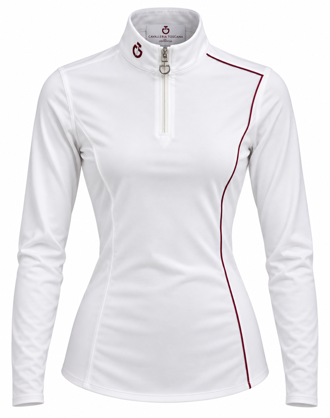 Polo Donna manica lunga SIDE PIPING | Cavalleria Toscana | El gaucho sport