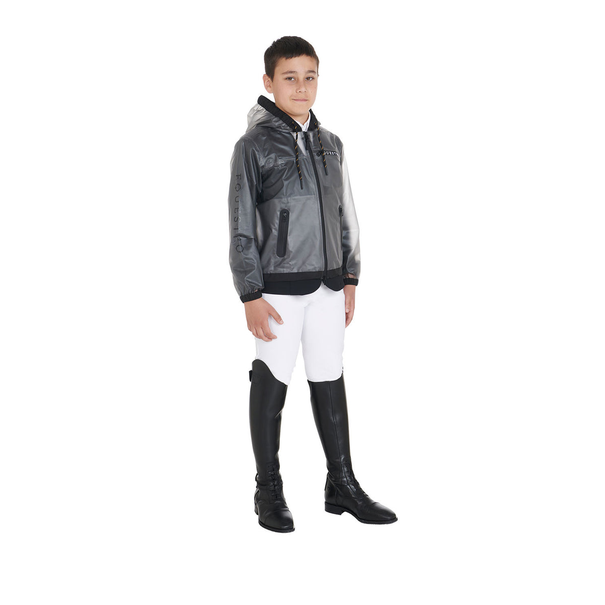 Impermeabile bambini cappuccio e zip antivento