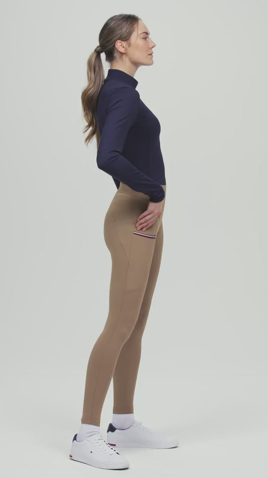 Elmira All-Year Full Grip Leggings Fossil – Leggings da Equitazione Tecnici