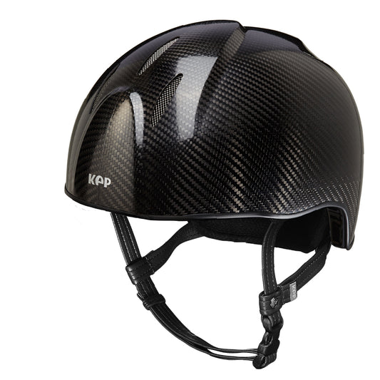 Kep Italia Casco in carbonio E-light Nero lucido senza visiera, griglia in acciaio e cinturino standard | El gaucho sport