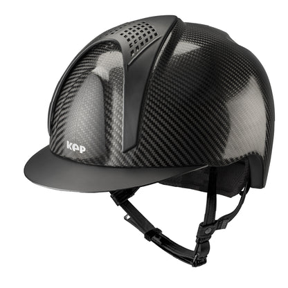 Kep Italia Casco in carbonio E-light Nero lucido con visiera nera opaca e 2 tasselli nero opaco