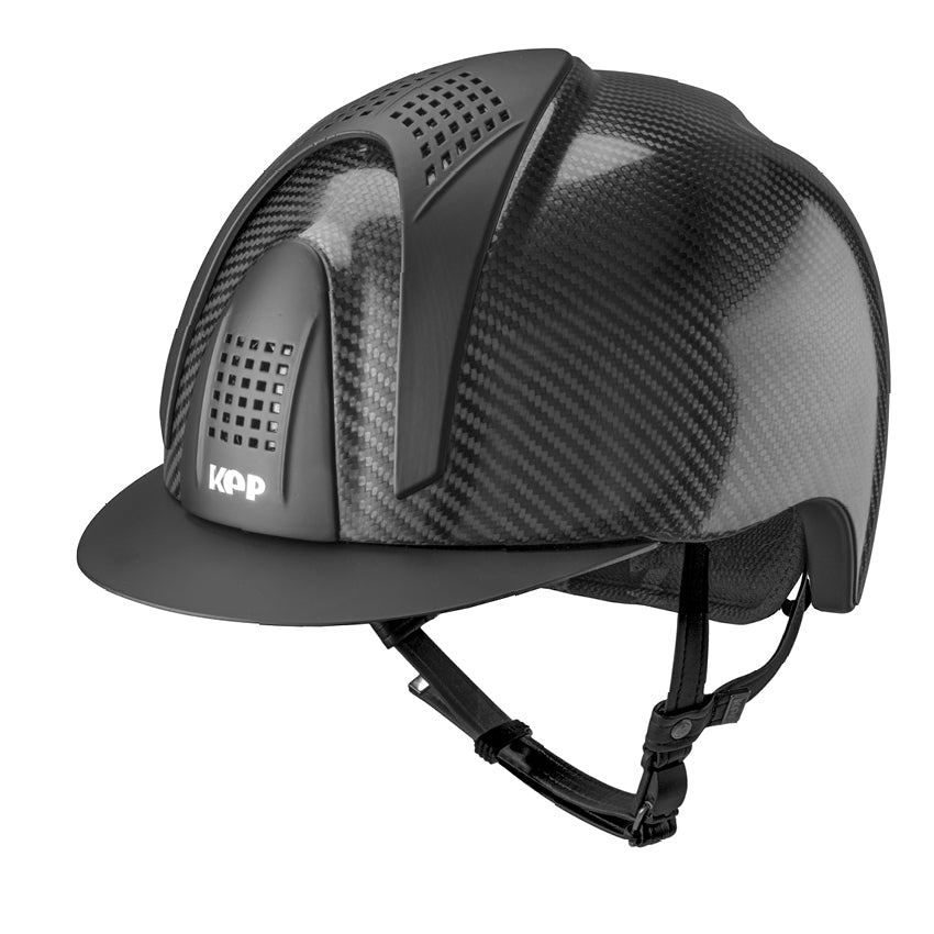 Kep Italia Casco in carbonio E-light Nero lucido con visiera nera opaca e 3 tasselli nero opaco | El gaucho sport