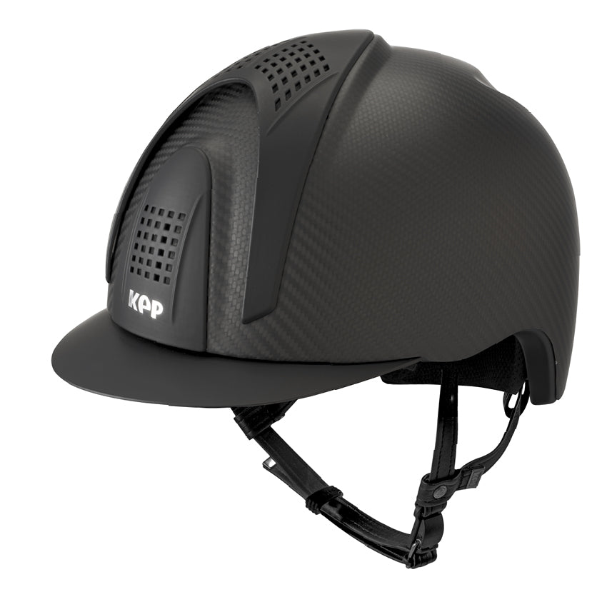 Kep Italia Casco in carbonio E-light Nero opaco, con visiera nera opaca e 3 tasselli nero opaco | El gaucho sport