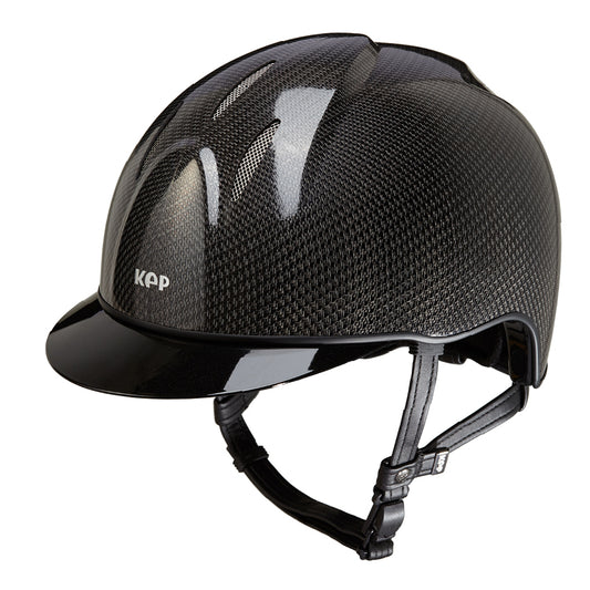 Kep Italia Casco in carbonio E-light Nero lucido con filo in titanio/ Con visiera nera e griglia in acciaio | Kep Italia | El gaucho sport