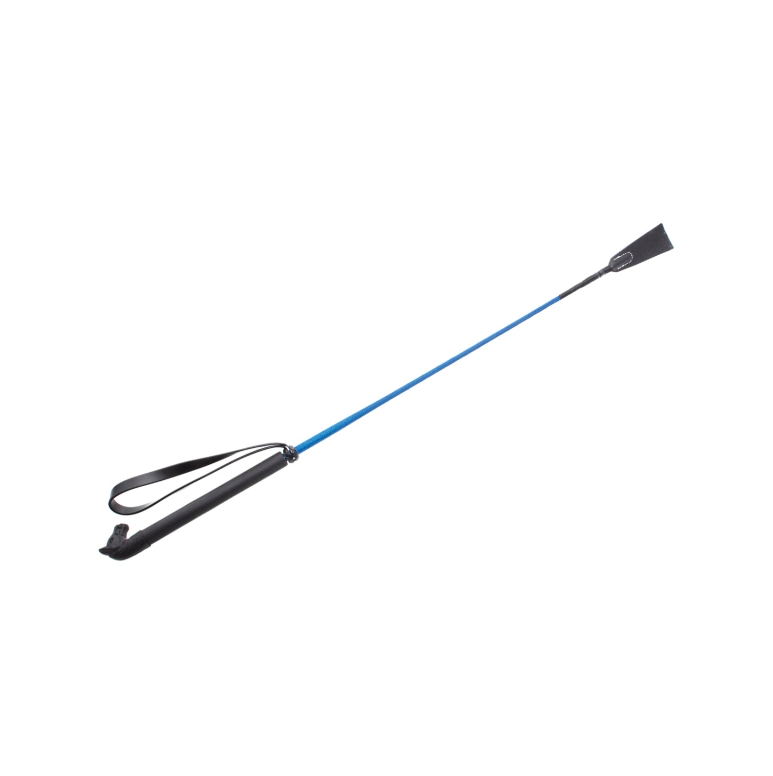 PFIFF Frustino Sun Whip Con Testa A Fungo – 130 Cm, Nero, Raccordi Dorati, Per Equitazione