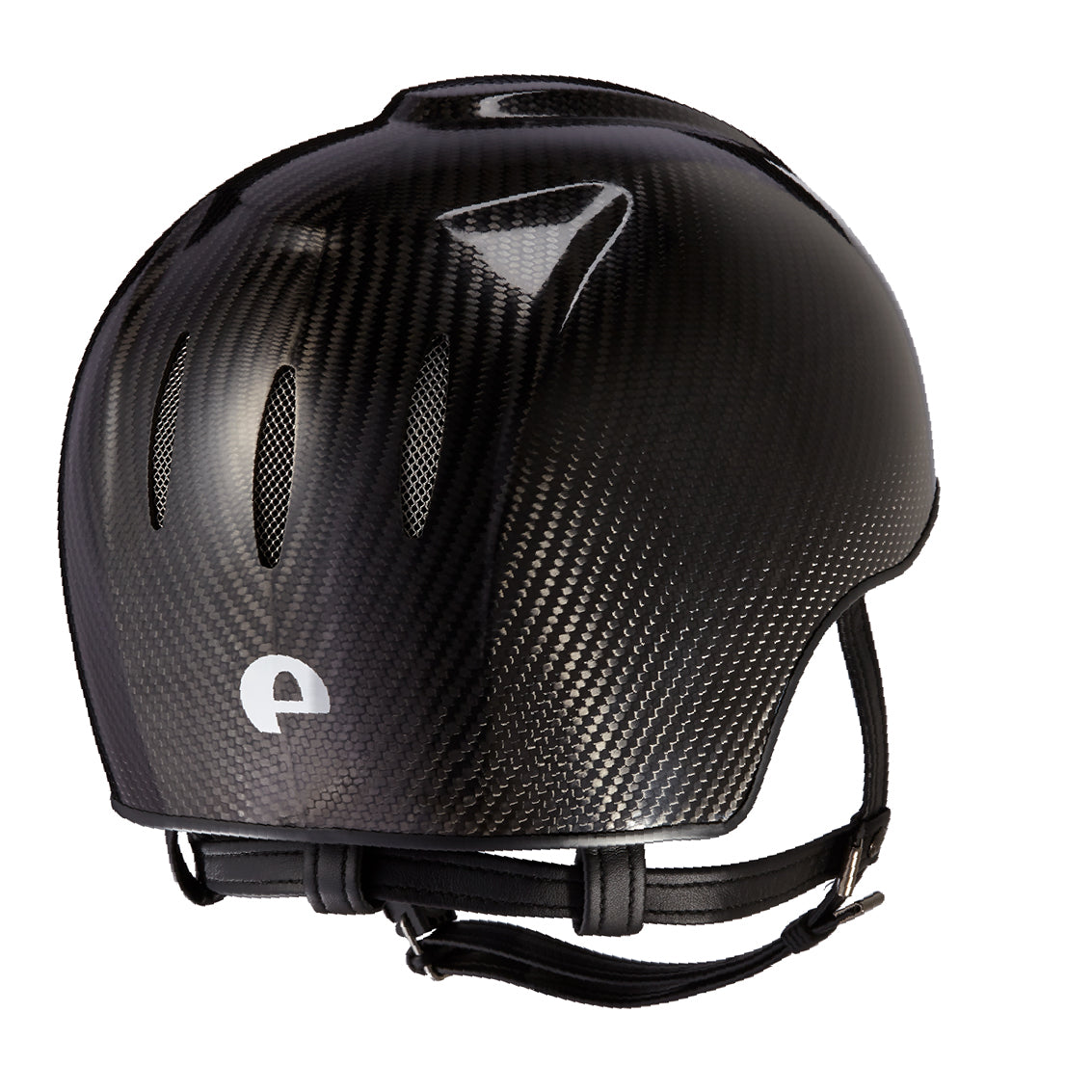 Casco in carbonio E-light Nero lucido senza visiera, griglia in acciaio e cinturino standard | El gaucho sport