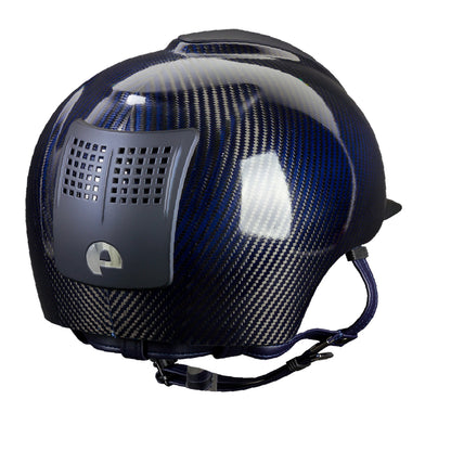 Casco in carbonio E-light shine blu e 2 inserti matt blu | El gaucho sport