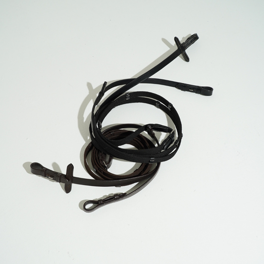 Redini Per Cavalli Stile Paso Fino - Nylon Intrecciato Marrone 6' 3/4" X 5/8" - Foto 6