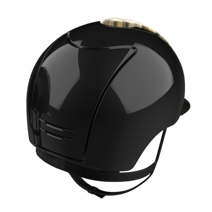 Casco da equitazione Cromo 2.0 polish nero stampa giaguaro lamè | Kep Italia | El gaucho store