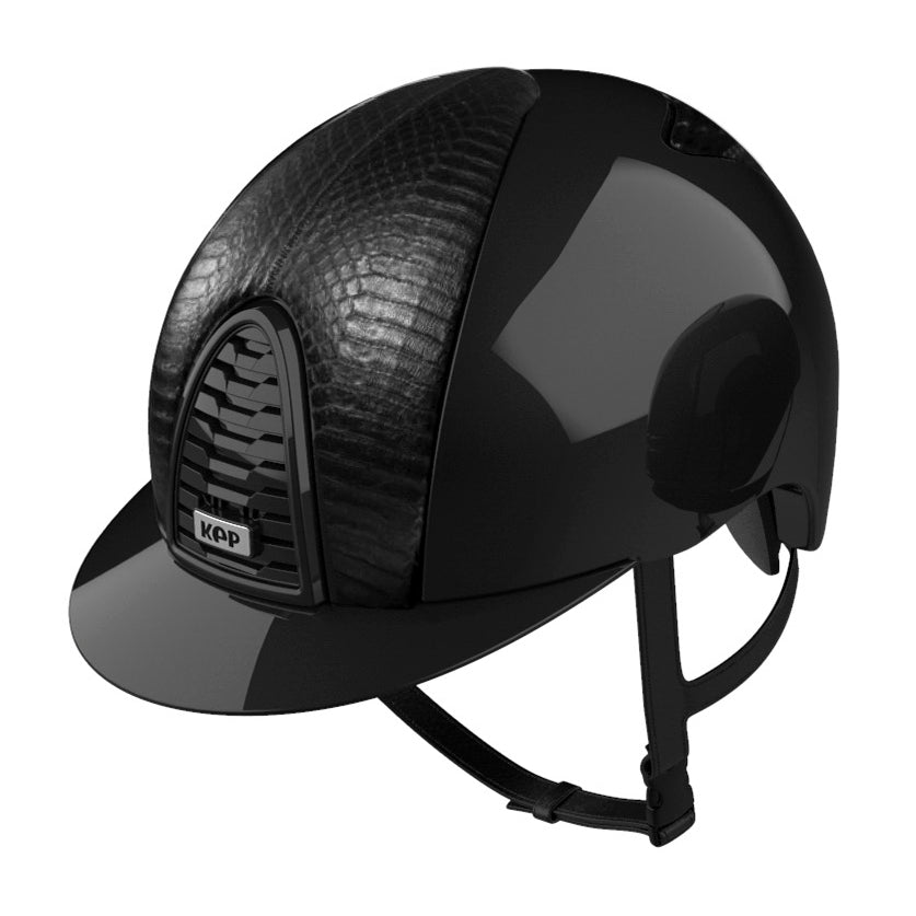 Casco Kep Italia Cromo 2.0 polish nero e retro serpente nero matt | El gaucho store