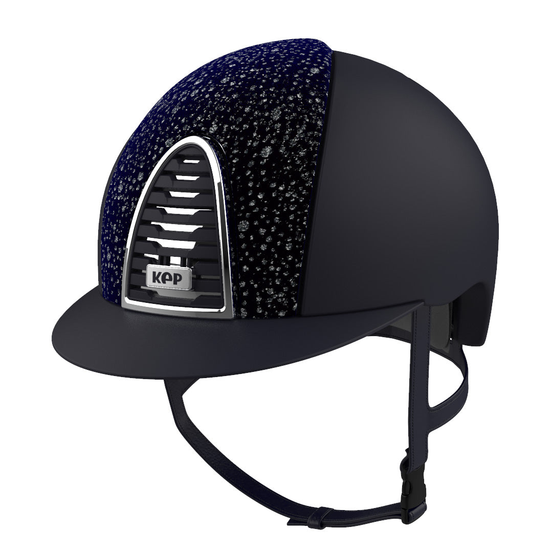 Kep Italia Casco Cromo 2.0 textile blu/fronte velluto sparkling blu | El gaucho store