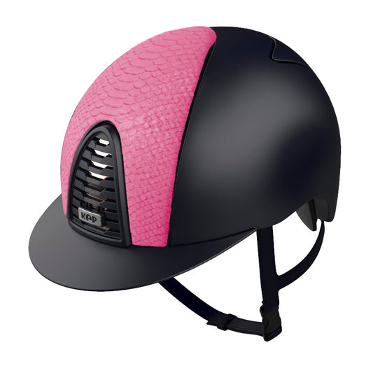 Kep Italia Casco Cromo 2.0 textile blu/fronte pitone rosa | El gaucho store