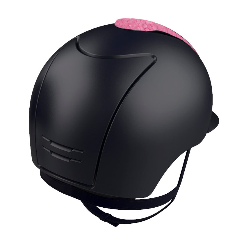 Casco Kep Italia Cromo 2.0 textile blu/fronte pitone rosa | El gaucho store