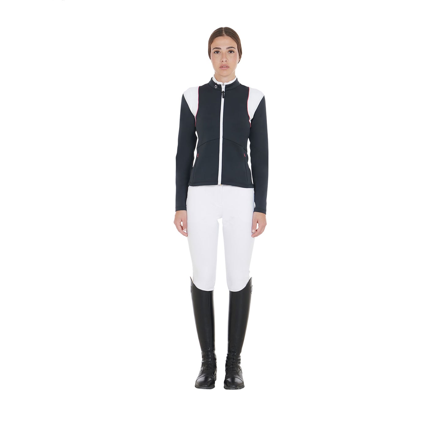 Felpa donna in tessuto tecnico con inserti traforati | Equestro | El gaucho sport